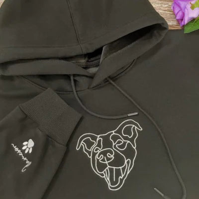 Personaliziran pulover s kapuco z obrisom ljubljenčka