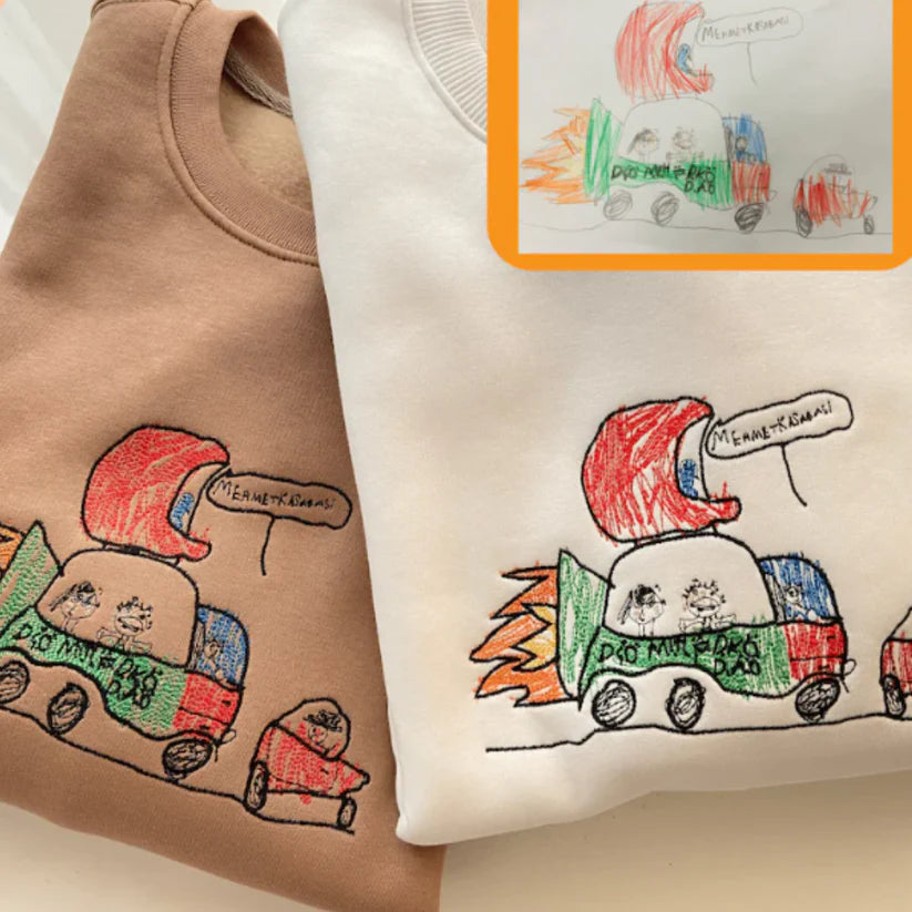 Personalizirana majica z dolgimi rokavi z risbico