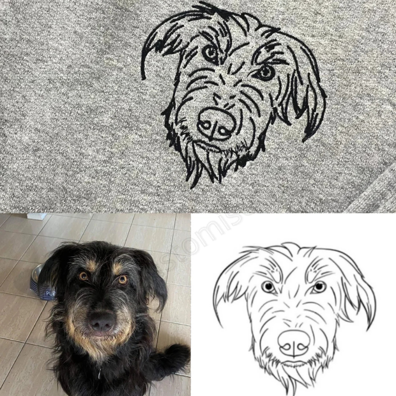 Personaliziran pulover s kapuco z obrisom ljubljenčka