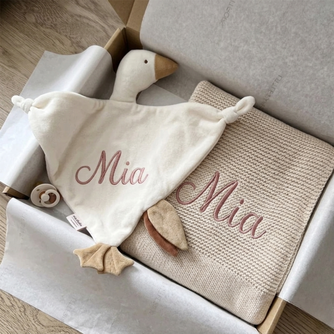 set za novorojenčka bombažna ninica in odejica