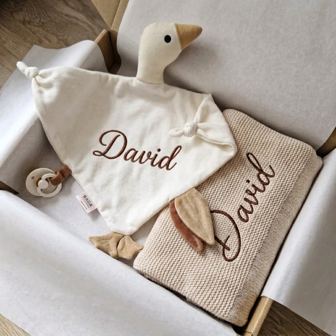 popolno darilo ob rojstvu set ninice in odejica iz 100% Bombaža