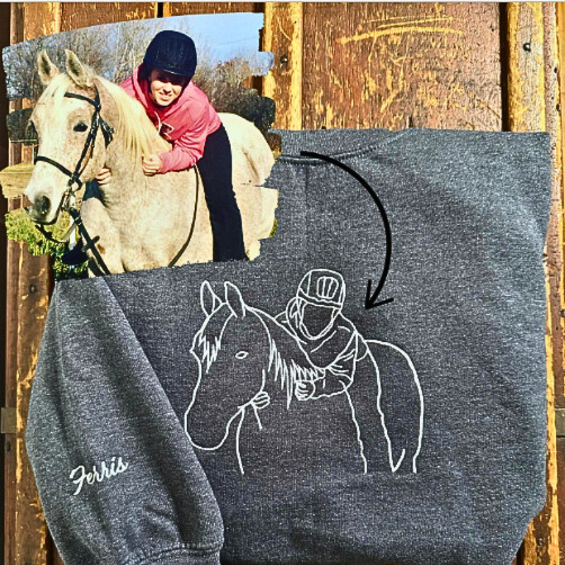 Personalizirana majica z dolgimi rokavi z obrisom ljubljenčka