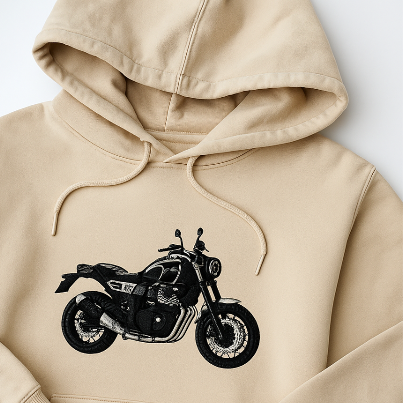 Personaliziran pulover s kapuco z vezenim motivom vozila