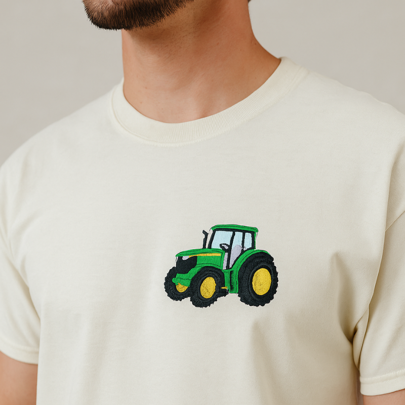 Personalizirana majica s kratkimi rokavi z vezenim vozilom