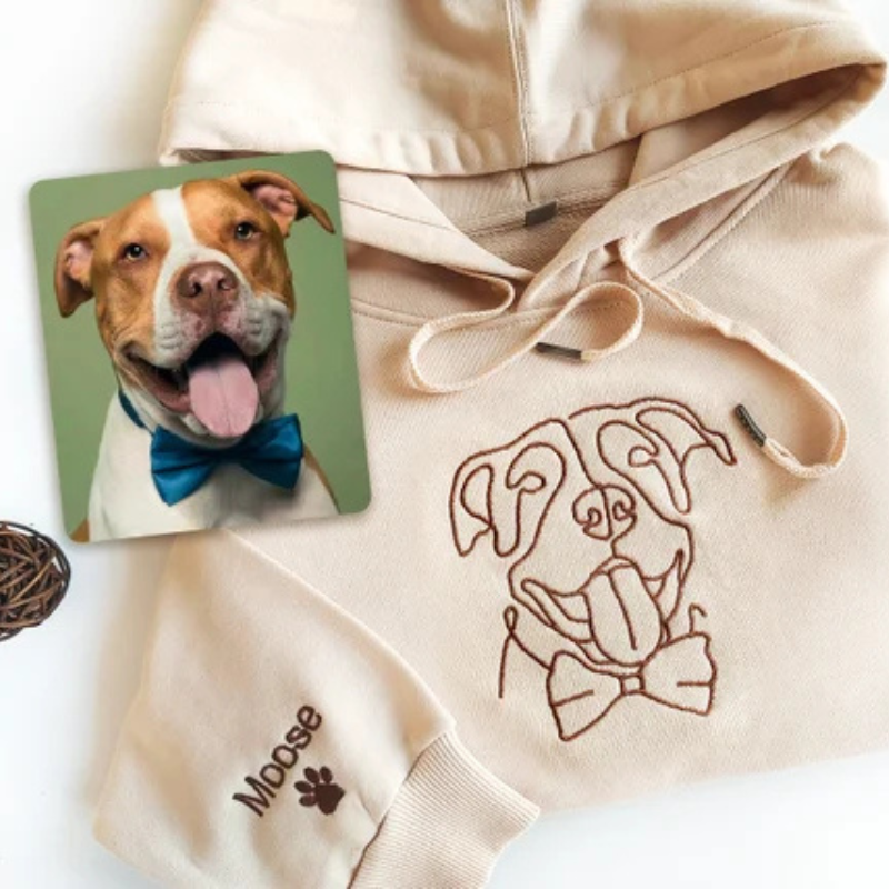 Personaliziran pulover s kapuco z obrisom ljubljenčka