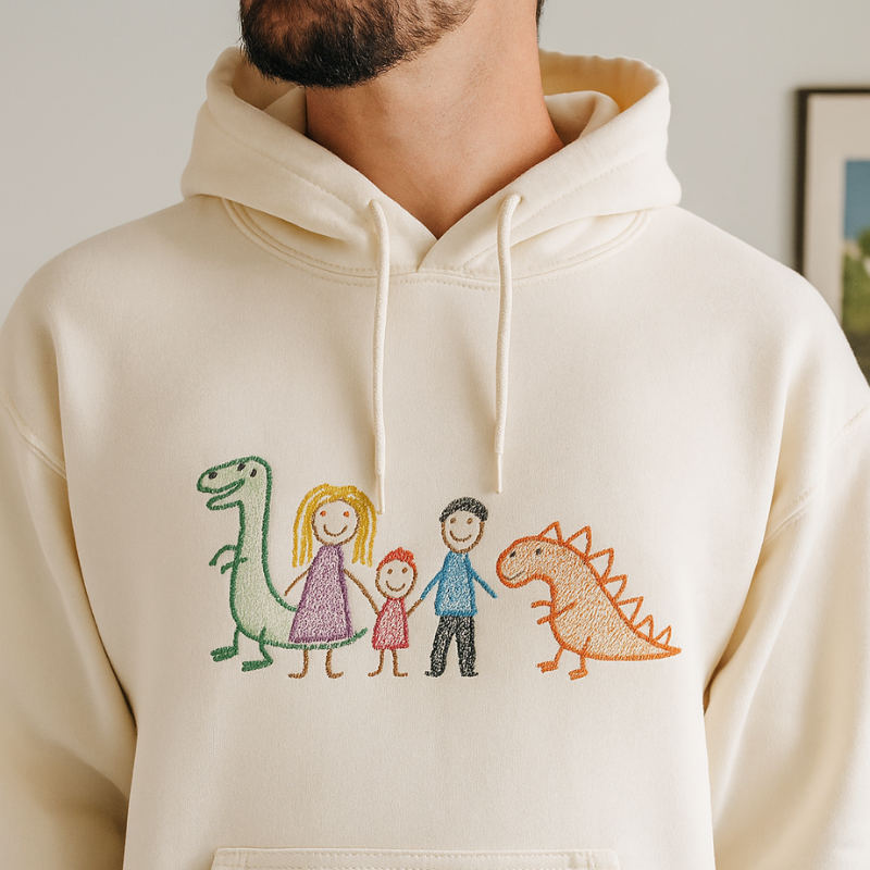 Personaliziran pulover s kapuco z risbico