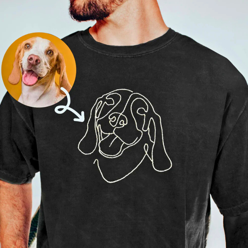 Personalizirana majica s kratkimi rokavi z obrisom ljubljenčka